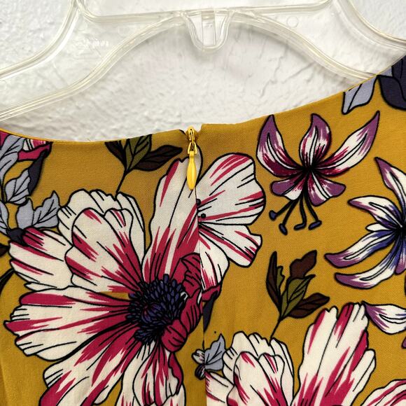 Donna Morgan Yellow Floral Asymmetrical Dress - Picture 10 of 13